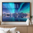Northern Lights above Mountain Wall Art, Northern Lights