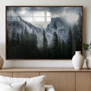 Wall Art Foggy Forest Landscape Canvas Print