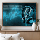 Music and Microphone Wall Art Canvas Print by MyGreatCanvas | Canvas Wall Art Prints | Photo Prints & Wall Decor