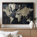 Antique Old World Map Wall Art Canvas Print