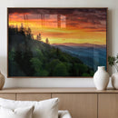 Smoky Mountains Sunset Wall Art Canvas Print | 3 Panel by MyGreatCanvas | Canvas Wall Art Prints | Photo Prints & Wall Decor