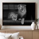 Lion Family Wall Art Canvas Print – Framed Majestic Wildlife by MyGreatCanvas | Canvas Wall Art Prints | Photo Prints & Wall Decor