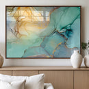 Green Marble Fluid Effect Wall Art Abstract Canvas Wall Art by MyGreatCanvas | Canvas Wall Art Prints | Photo Prints & Wall Decor
