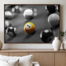 Wall Art Pool Table and Balls Canvas Print by MyGreatCanvas | Canvas Wall Art Prints | Photo Prints & Wall Decor