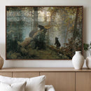 Grizzly Bear Cubs Wall Art Canvas Print