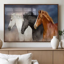 Animal Wall Art Three Horses Farmhouse Art Canvas, Framed by MyGreatCanvas | Canvas Wall Art Prints | Photo Prints & Wall Decor