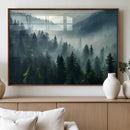 Captivating Misty Forest Wall Art Premium Canvas Print a