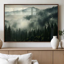 Captivating Misty Forest Wall Art Premium Canvas Print a