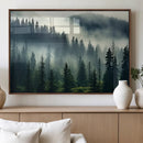 Captivating Misty Forest Wall Art Premium Canvas Print a