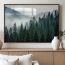 Captivating Misty Forest Wall Art Premium Canvas Print,