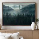 Captivating Misty Forest Wall Art Premium Canvas Print,