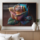 Abstract Rose Wall Art Canvas Print