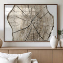 Abstract Wood Tree Ring Wall Art - Ready to Hang Minimalist