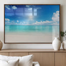 Blue Ocean Wall Art Canvas Print - Tranquil Ocean Paradise