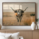Texas Cow Wall Art Canvas Print for Farm House Wall Decor, by MyGreatCanvas | Canvas Wall Art Prints | Photo Prints & Wall Decor