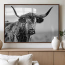 Texas Highland Cow Longhorn Canvas Print - Rustic Farmhouse by MyGreatCanvas | Canvas Wall Art Prints | Photo Prints & Wall Decor