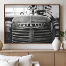 Vintage Farmall Tractor Wall Art Canvas Print, Rustic