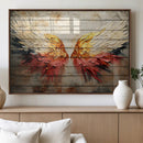 Abstract Angel Wings Canvas Wall Art – Framed and Ready to
