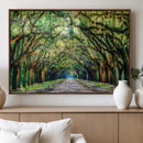 Serene Tree Tunnel Wall Art Canvas Print – Pathway Under