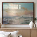Abstract Ocean Wall Art -  Boat Wall Art Canvas Print