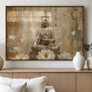 Buddha Wall Art Canvas Print, Buddha Meditation Room Decor,