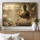 Golden Buddha Wall Art | Yoga Room Decor and Meditation Room by MyGreatCanvas | Canvas Wall Art Prints | Photo Prints & Wall Decor