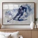 Hockey Player Wall Art Canvas Print - Sports-Inspired
