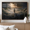 Jesus Walking on Water Wall Art Canvas Print - Religious