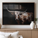 Texas Longhorn Wall Art Canvas Print | Western Ranch Decor |