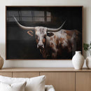Texas Longhorn Wall Art Canvas Print | Western Ranch Decor |