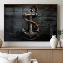 3 Panel Grunge Abstract Anchor Wall Art Canvas Print Set