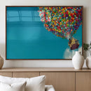 Carl Fredricksen, Up Movie Wall Art, Colorful Balloon House