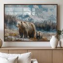Bear and Baby Bear Wall Art Canvas Print