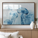 Blue Jellyfish Wall Art Canvas Print