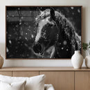Winter Horse Wall Art | Black and White Horse Print | Ready by MyGreatCanvas | Canvas Wall Art Prints | Photo Prints & Wall Decor