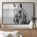 White Horse Wall Art | Ready to Hang and Framed | Winter