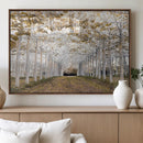 Forest Grove Wall Art | Serene Pathway Canvas Print | Ready