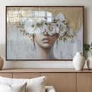 Golden Petal Wall Art - Canvas Print Flower Head Woman by MyGreatCanvas | Canvas Wall Art Prints | Photo Prints & Wall Decor