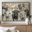 Texas Longhorn Wall Art Canvas Print – Herd Abstract Cow by MyGreatCanvas | Canvas Wall Art Prints | Photo Prints & Wall Decor