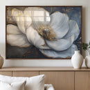 White Magnolia Flower Wall Art Canvas Print | Abstract