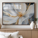 White and Gold Floral Canvas Wall Art - Framed and Ready to by MyGreatCanvas | Canvas Wall Art Prints | Photo Prints & Wall Decor