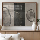 Minimalist Tree Rings Wall Art | Modern Abstract Canvas