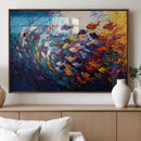 Vibrant Abstract Fish Swarm Art – Colorful Fish Inspired
