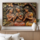 Indian Woman Statue Wall Art Canvas Print