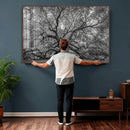 Majestic Angel Oak Tree Black and White Canvas Print – Multi by MyGreatCanvas | Canvas Wall Art Prints | Photo Prints & Wall Decor