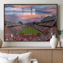 Carter-Finley Stadium Art Sunset Game Triple Canvas Wall Art