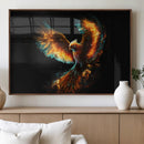 Fiery Phoenix Canvas Print | Ready to Hang Wall Art | Bold