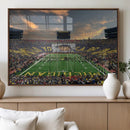 University of Michigan Wolverines Print Canvas, Football