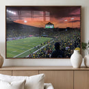 Eugene Autzen Stadium Canvas Wall Art Print – Sunset Over