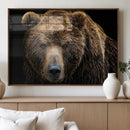 Grizzly Brown Bear Canvas Wall Art, Wildlife Animal Canvas